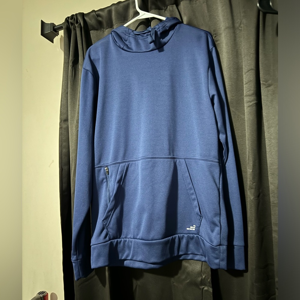 blue hoodie